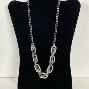 Vera Wang Necklace Silver-tone interlocking links